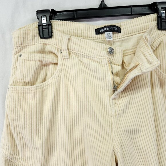 Urban Outfitters BDG Pants Corduroy Size 29 Cargo Wide Leg Baggy Yellow Ivory - Picture 12 of 13